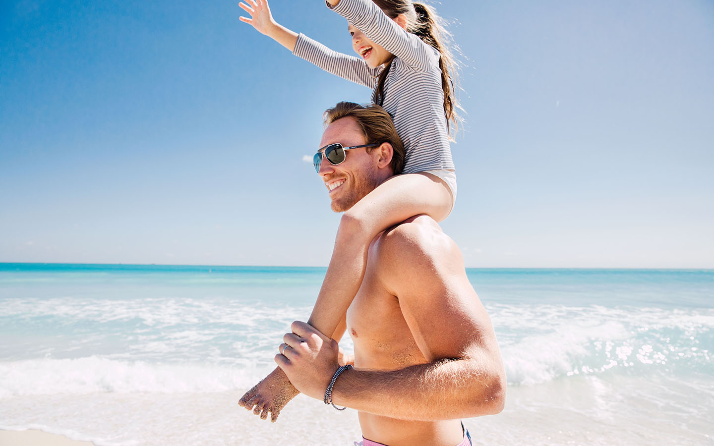 Family on the beach